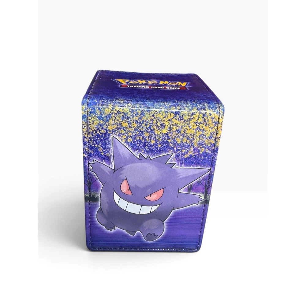Ultra Pro Pokemon Gengar Alcove Flip Deck Box Purple Leatherette TCG Storage